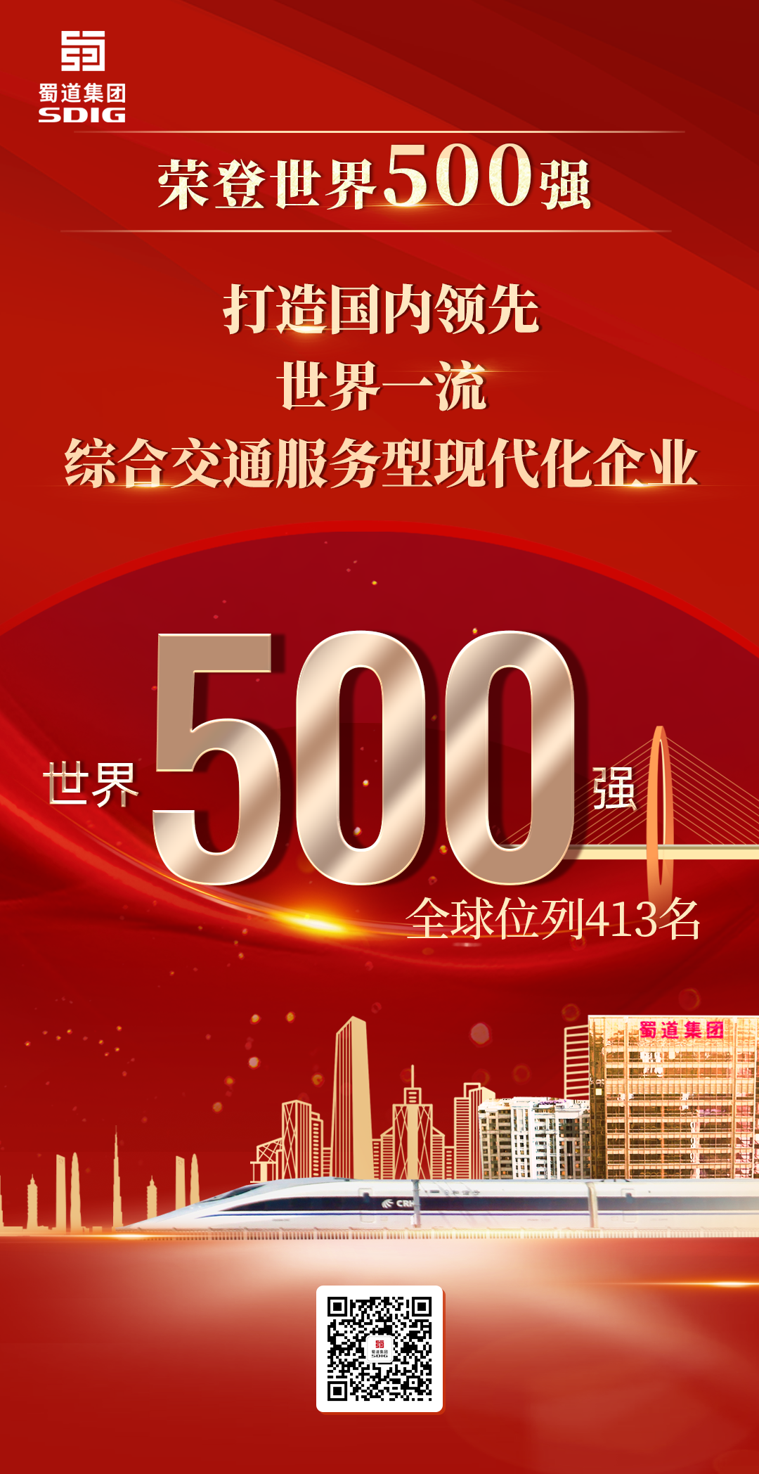 重磅！蜀道集團(tuán)榮登世界500強