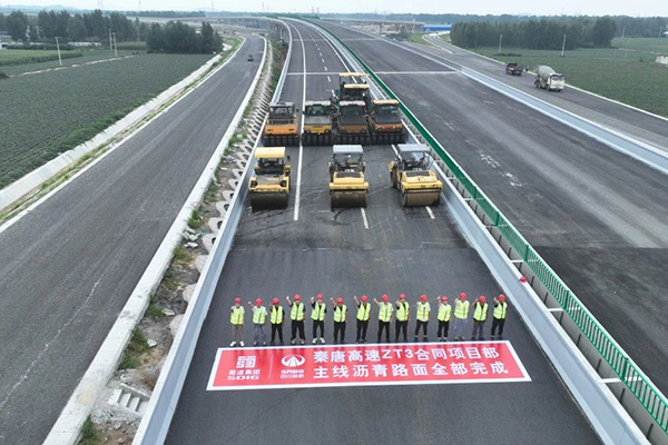 秦唐高速公路唐山段瀝青面層貫通，預計9月底建成通車